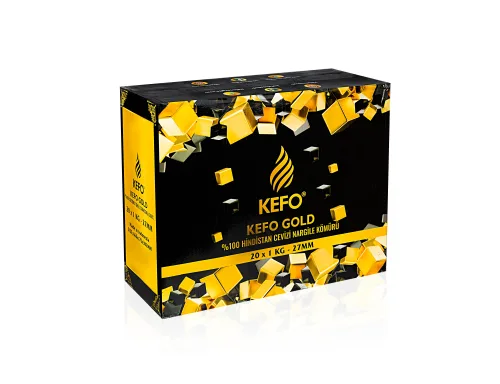 Kefo Gold 27 mm 20 Kg Hindistan Ceviz Nargile Kömürü